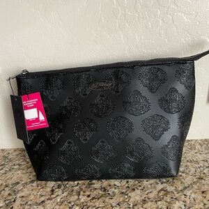 Ed Hardy Large  Toiletry Bag Black Lion Embossed Pouch Essentials/Cosmetic Bag